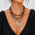 Bohemian Layered Beaded Necklace