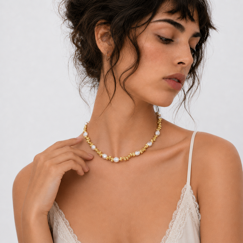 Sculptural Pearl Choker