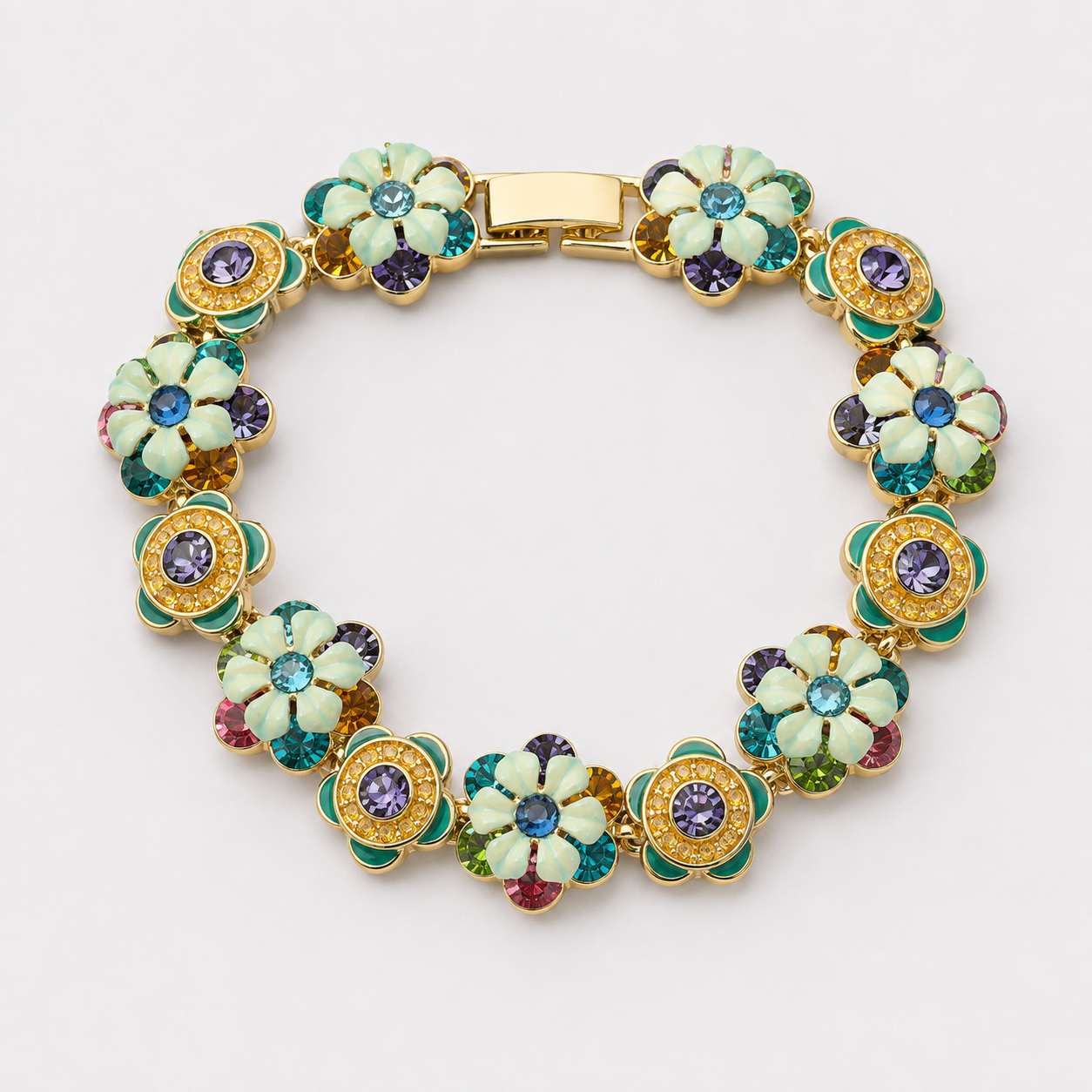 Vintage Petal Statement Bracelet