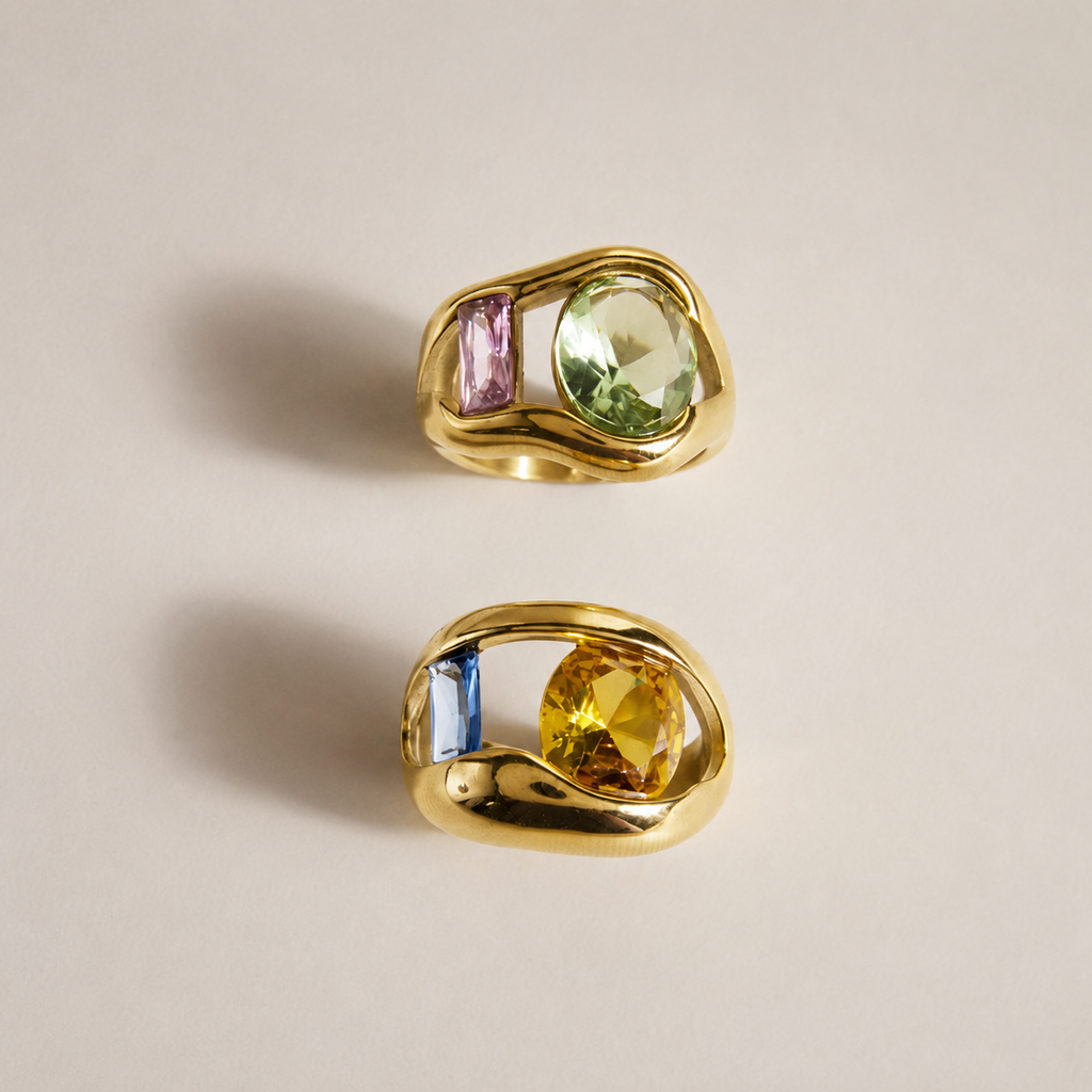 Whimsical Gemstone Statement Ring