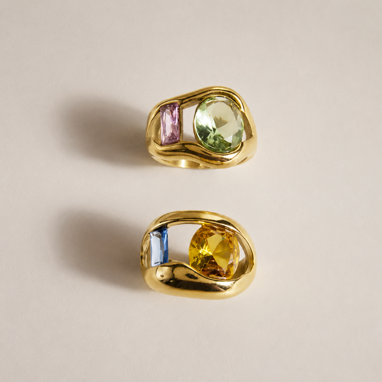 Whimsical Gemstone Statement Ring