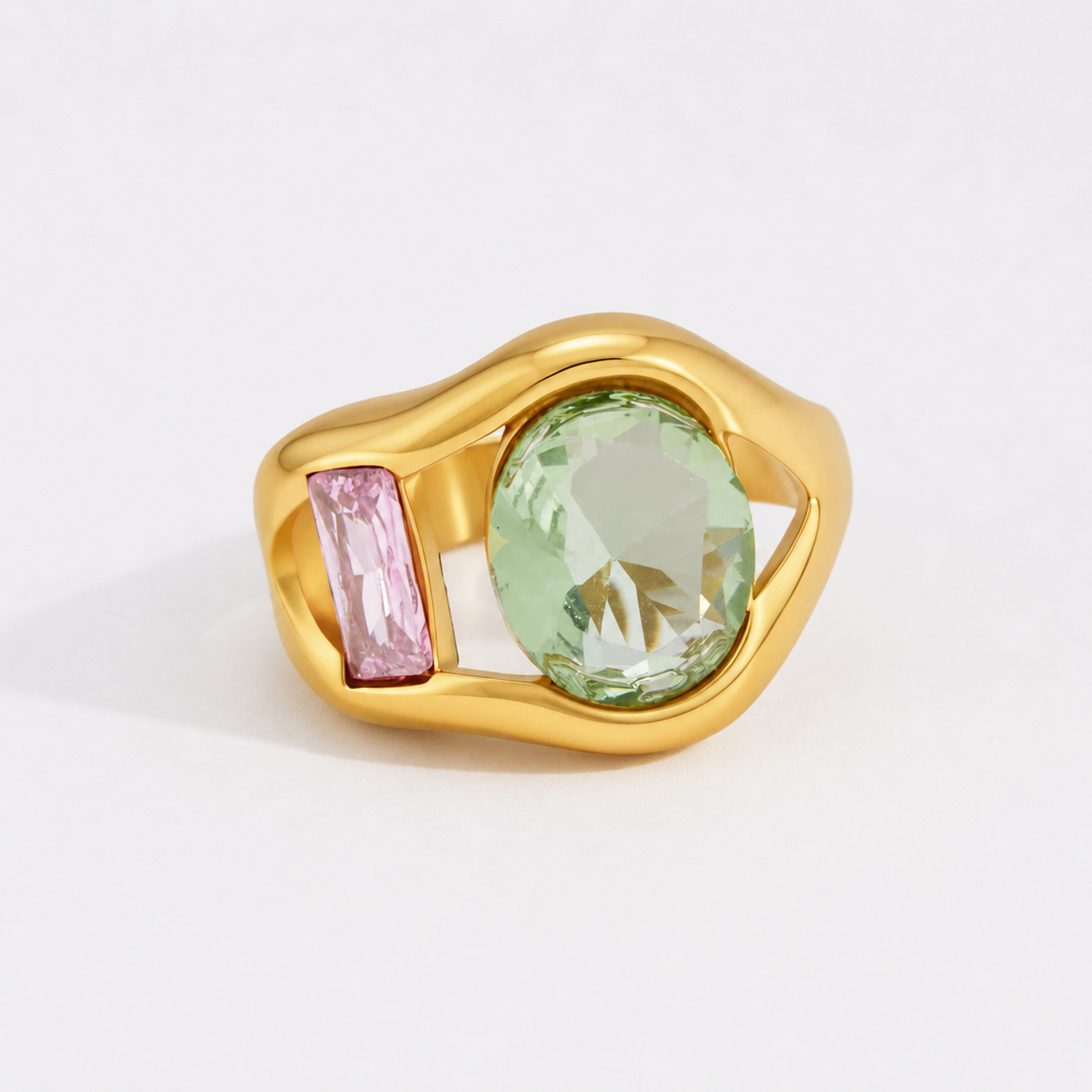 Whimsical Gemstone Statement Ring