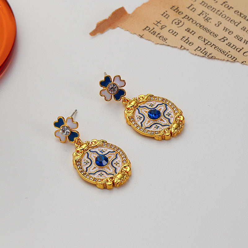 Regal Floral Drop Earrings