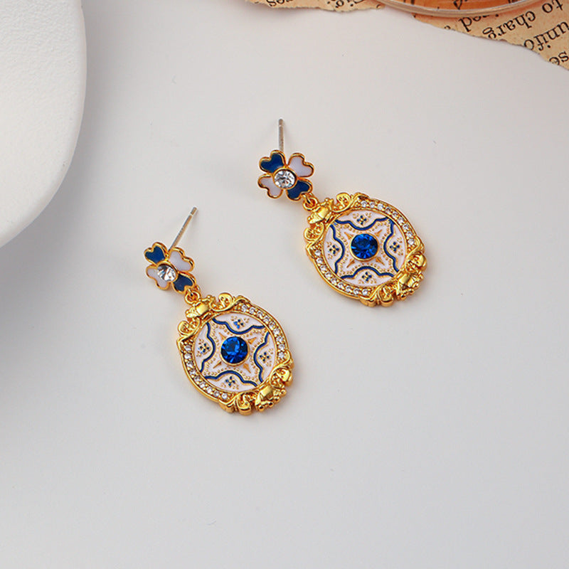 Regal Floral Drop Earrings