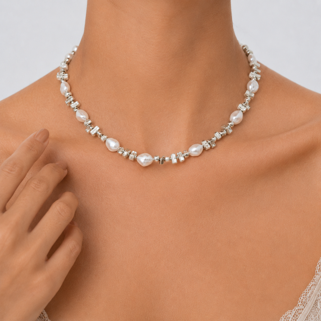 Sculptural Pearl Choker