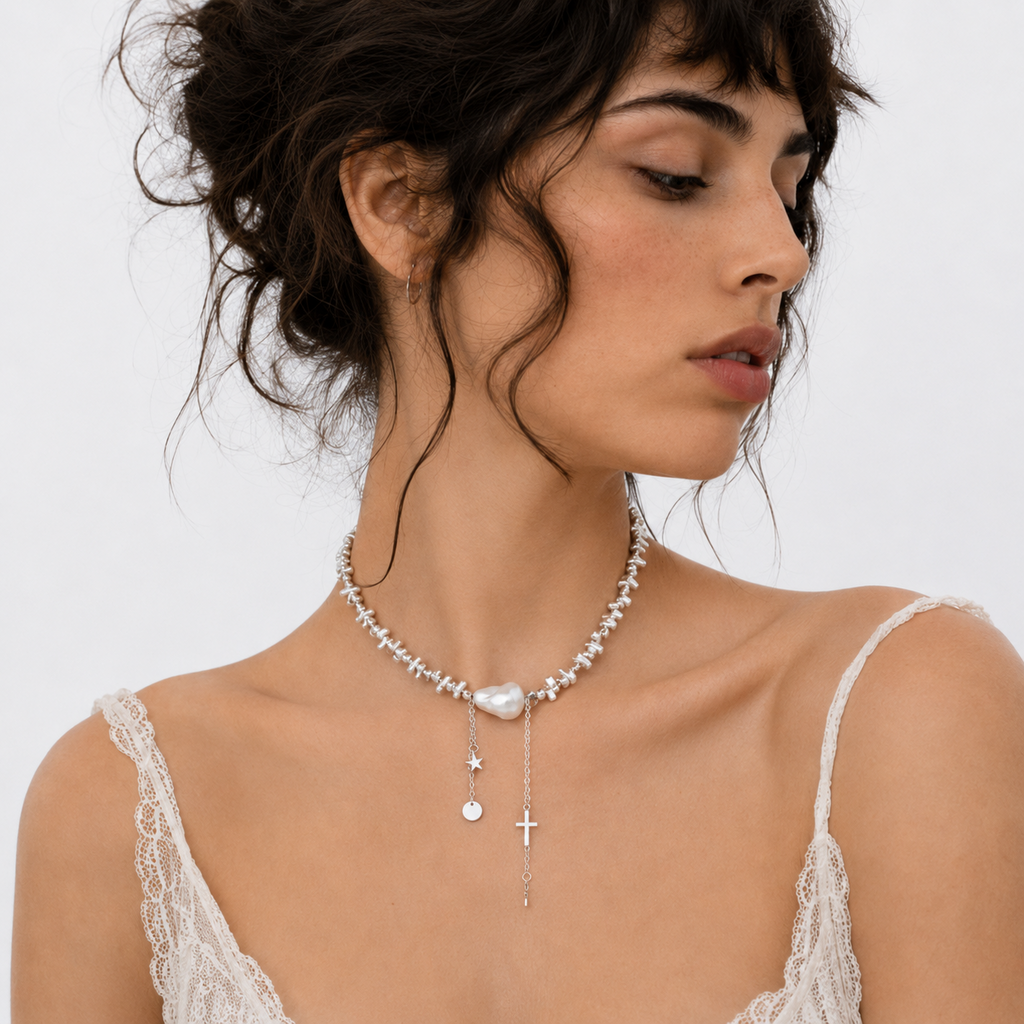 Romantic Pearl Pendant Necklace
