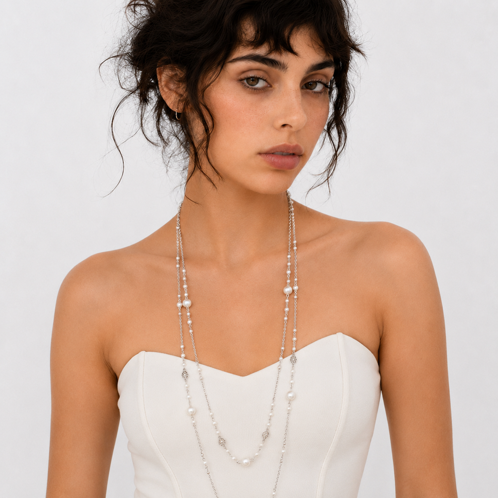 Polished Layered Strand Necklace