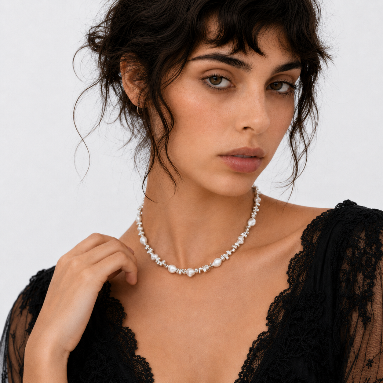 Sculptural Pearl Choker