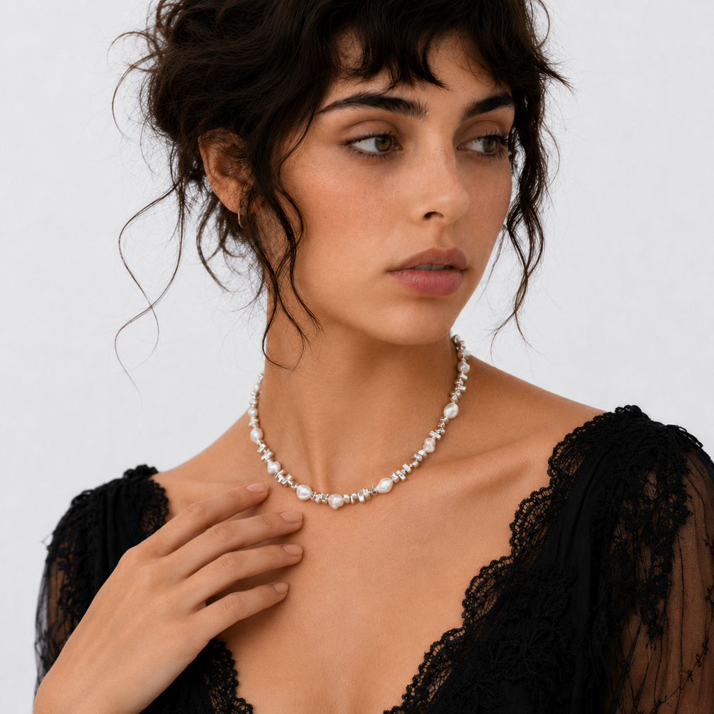 Sculptural Pearl Choker