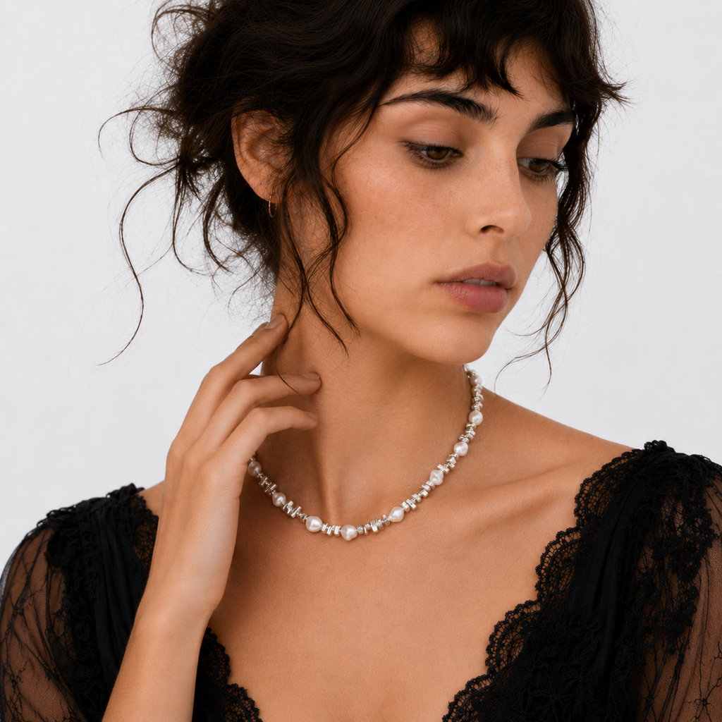 Sculptural Pearl Choker