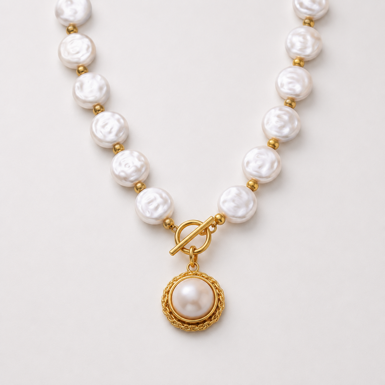 Vintage Beaded Drop Necklace