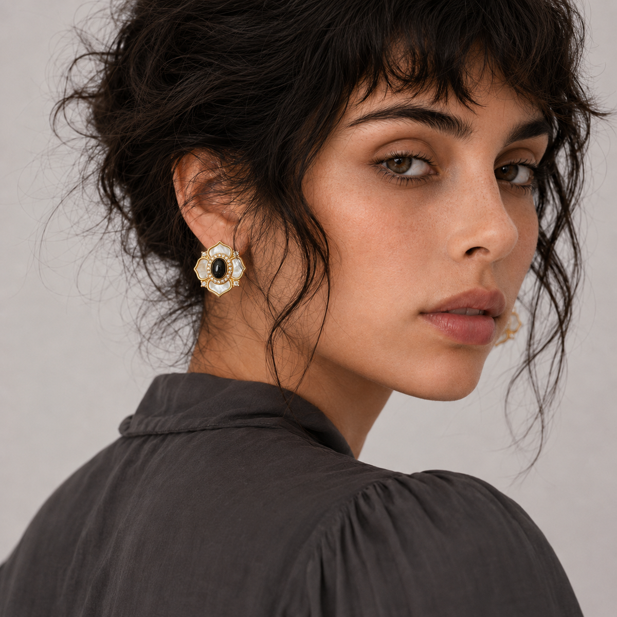 Retro Blossom Stud Earrings