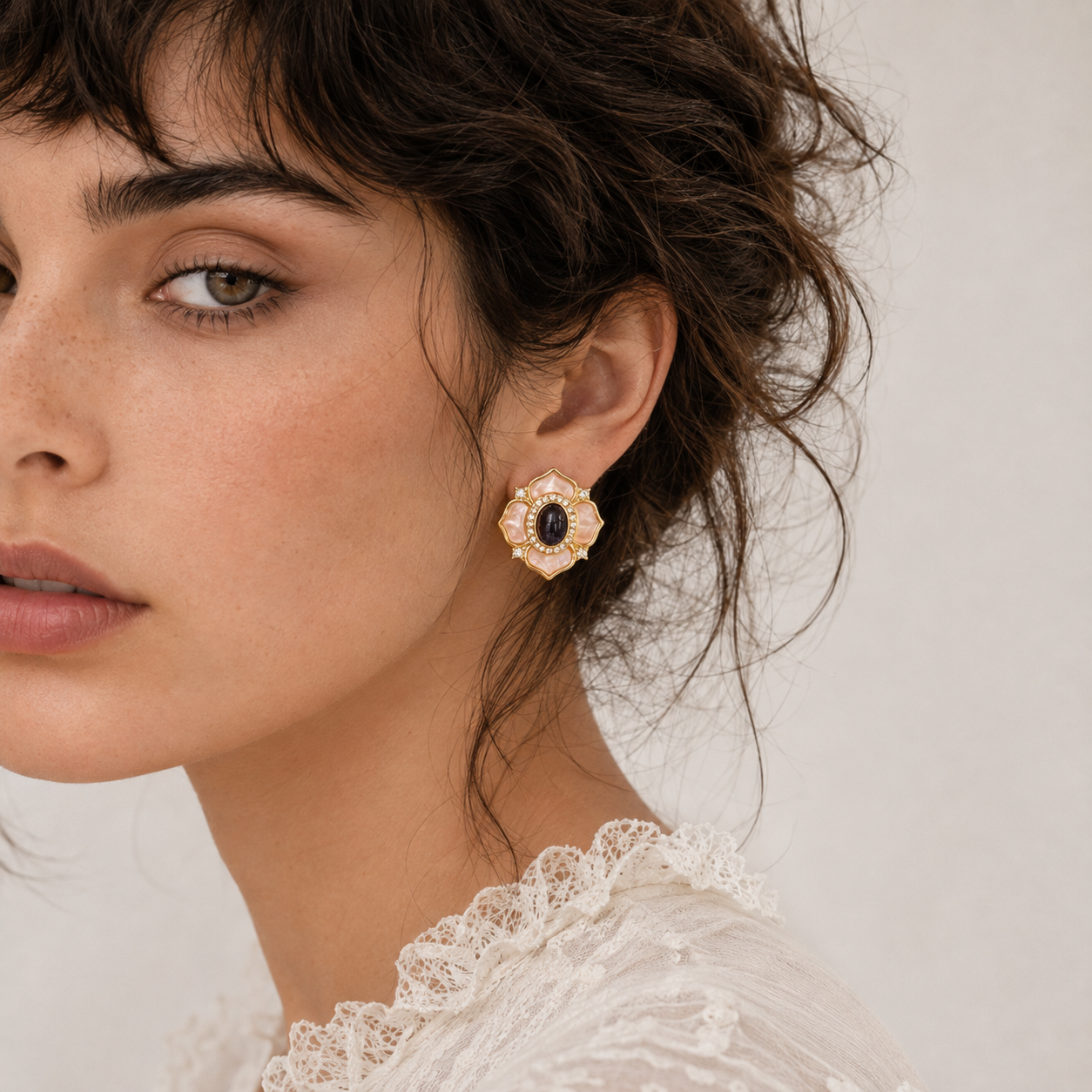 Retro Blossom Stud Earrings