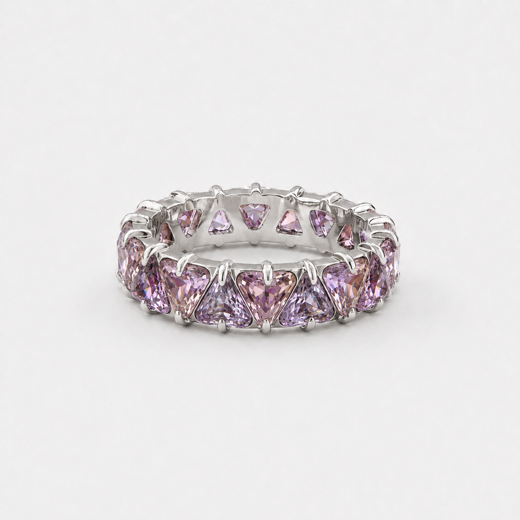 Whimsical Crystal Band Ring