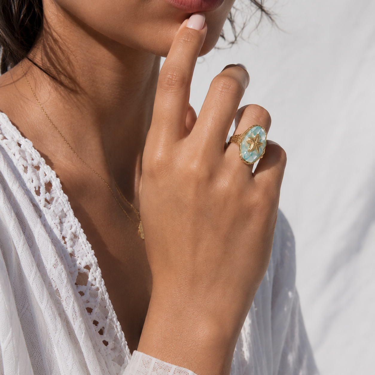 Whimsical Starfish Statement Ring