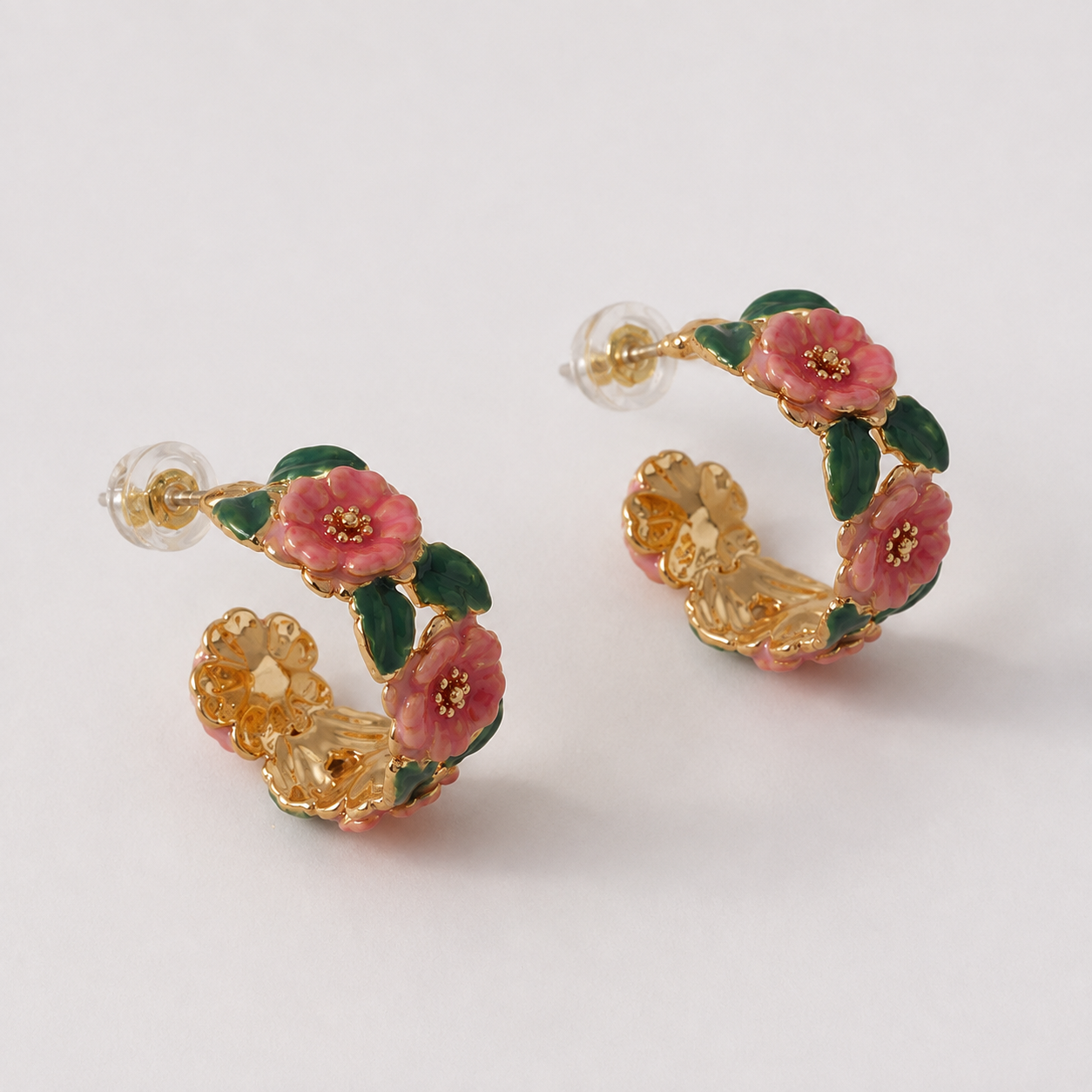 Romantic Floral Pearl Earrings