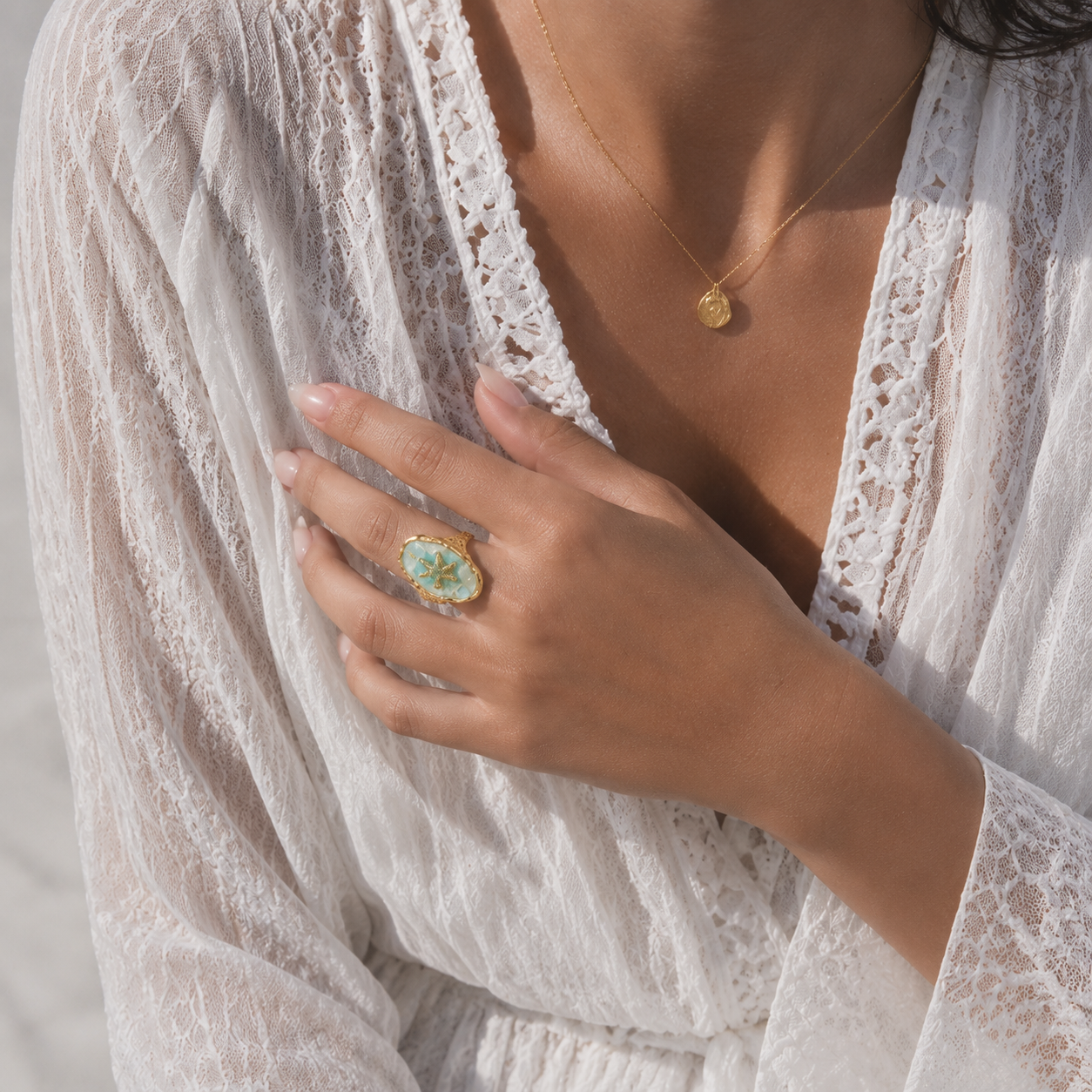 Whimsical Starfish Statement Ring