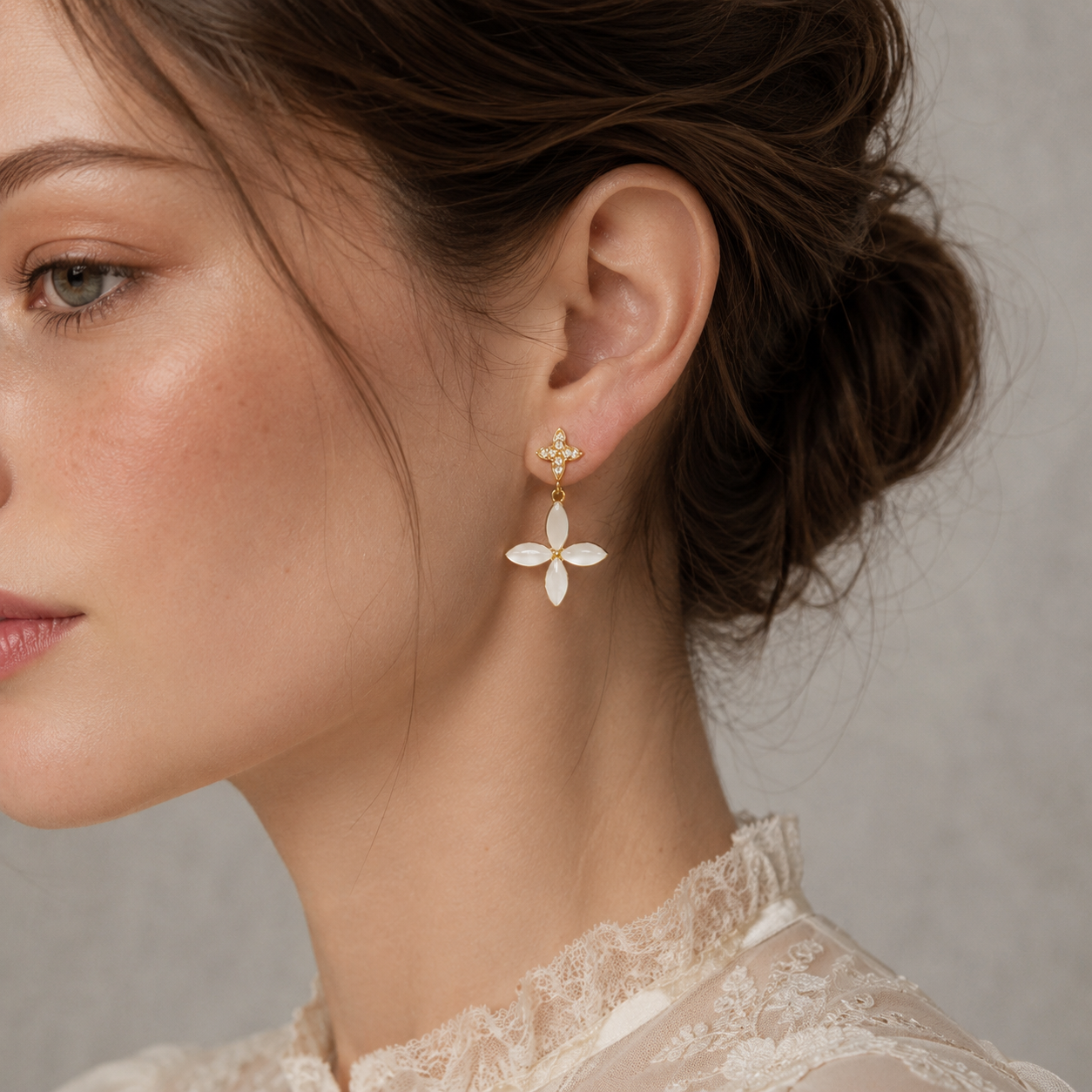 Romantic Butterfly Pearl Earrings