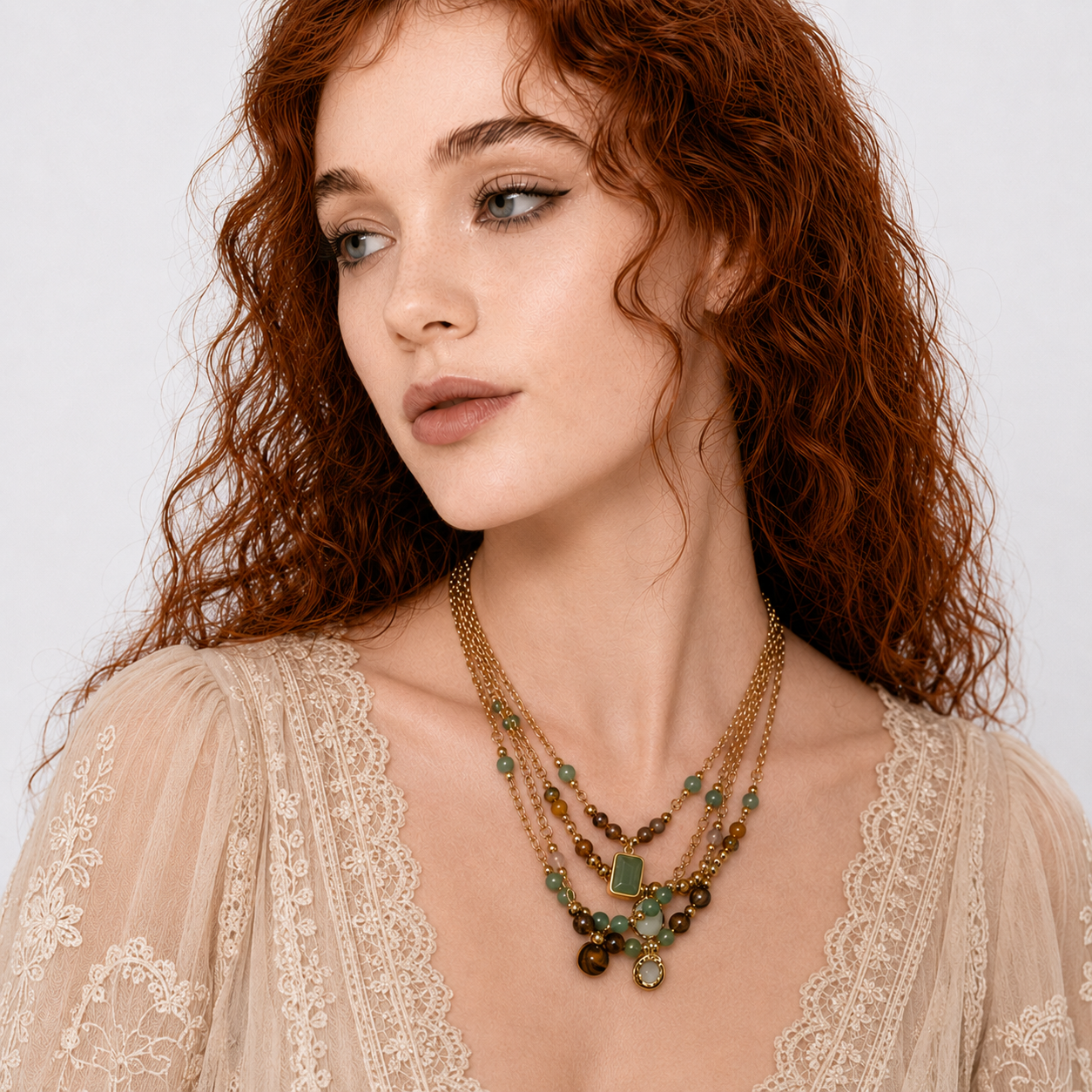 Bohemian Gem Pendant Necklace
