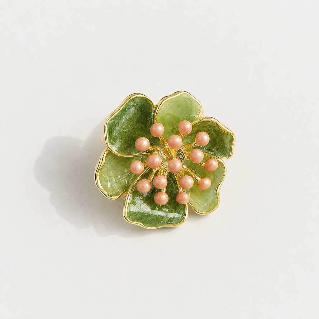 Whimsical Floral Statement Ring