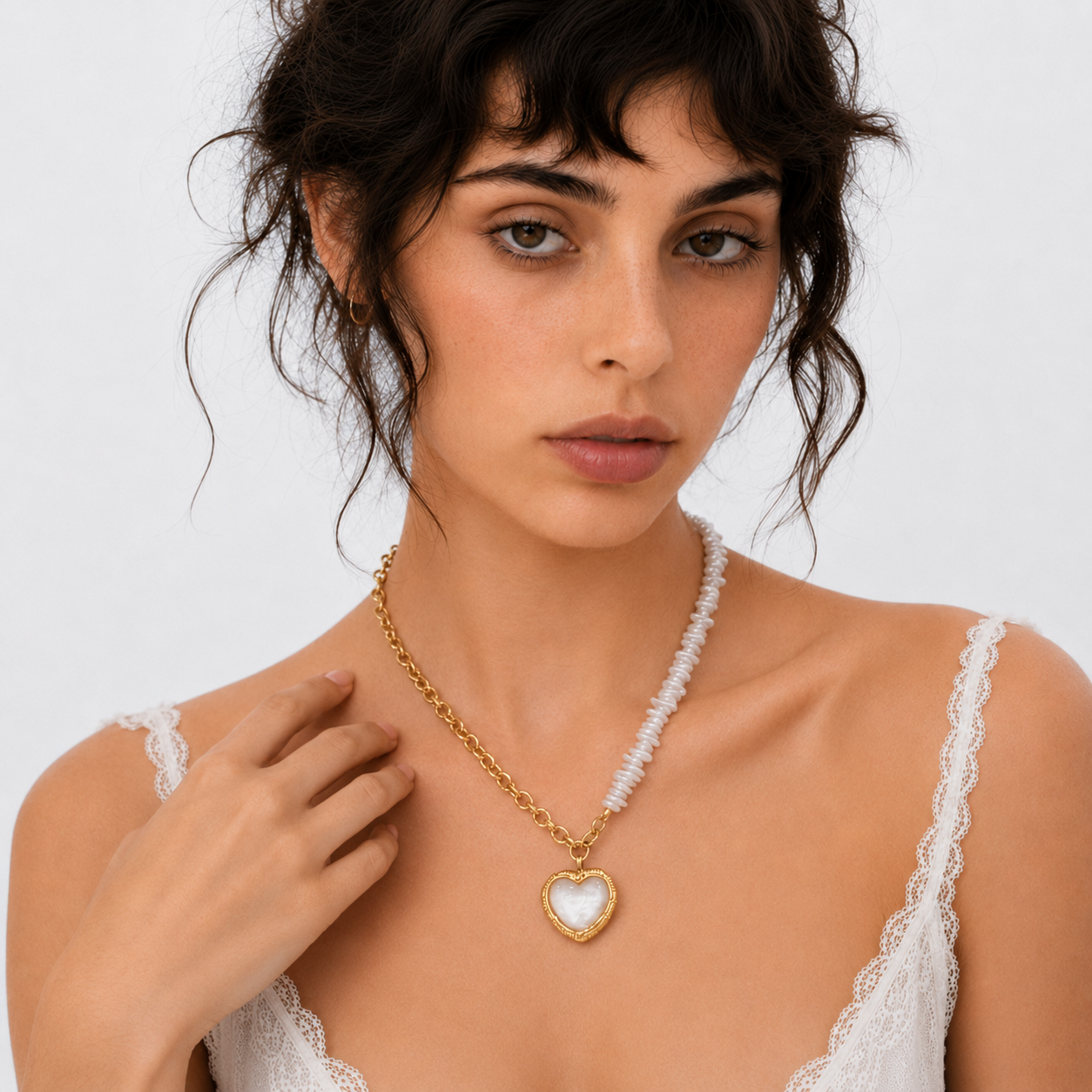 Baroque Heart Pendant Necklace