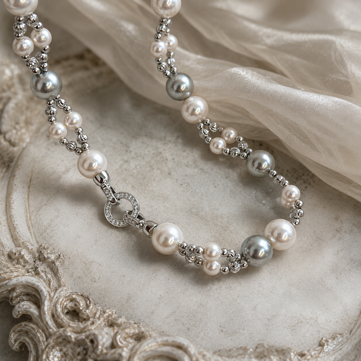 Elegant Layered Beaded Necklace