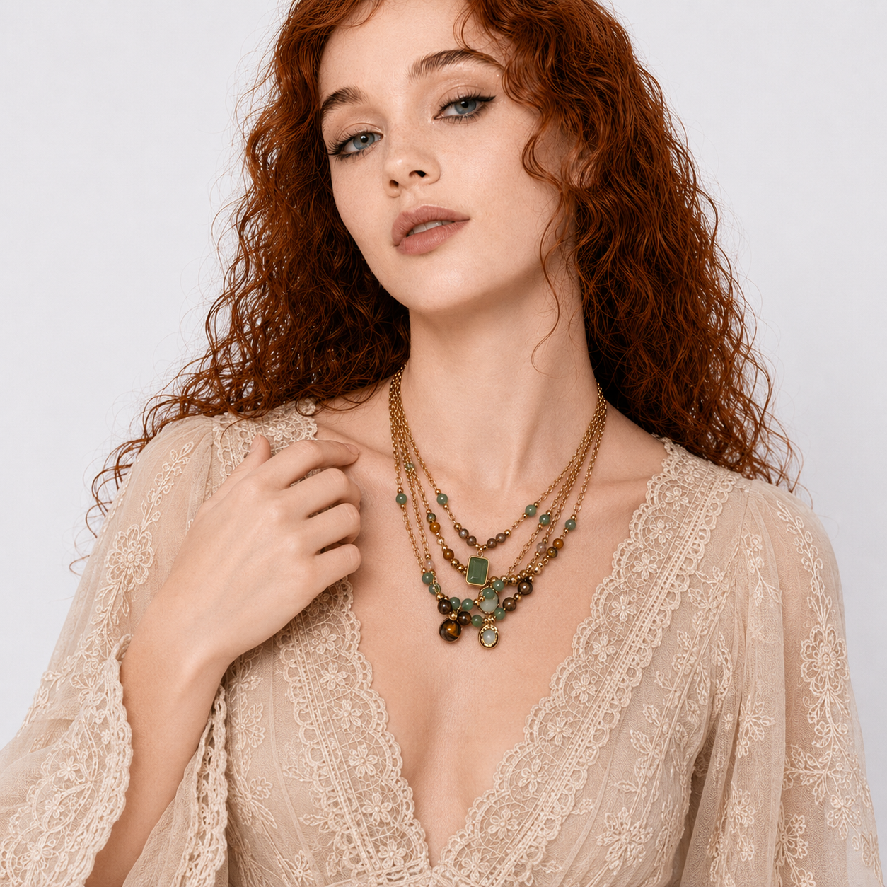Bohemian Gem Pendant Necklace