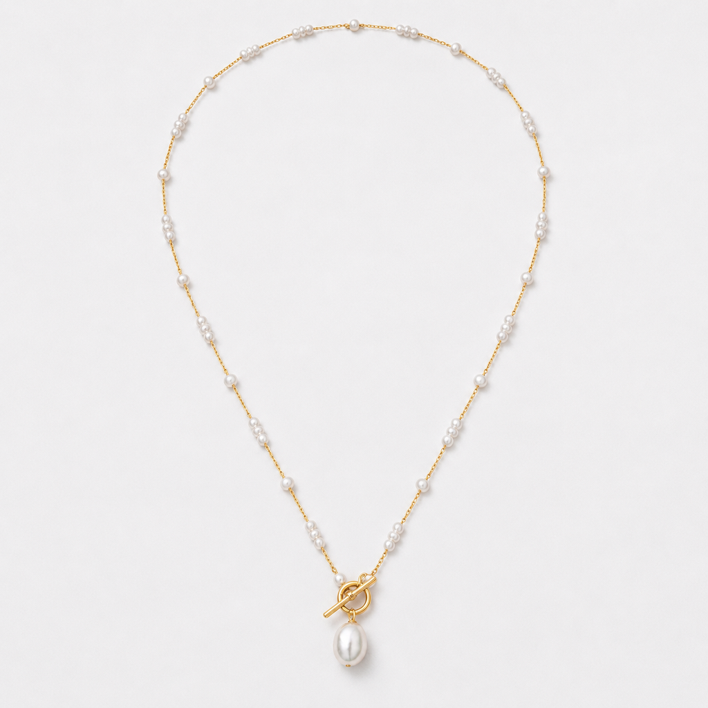 Baroque Pearl Drop Necklace
