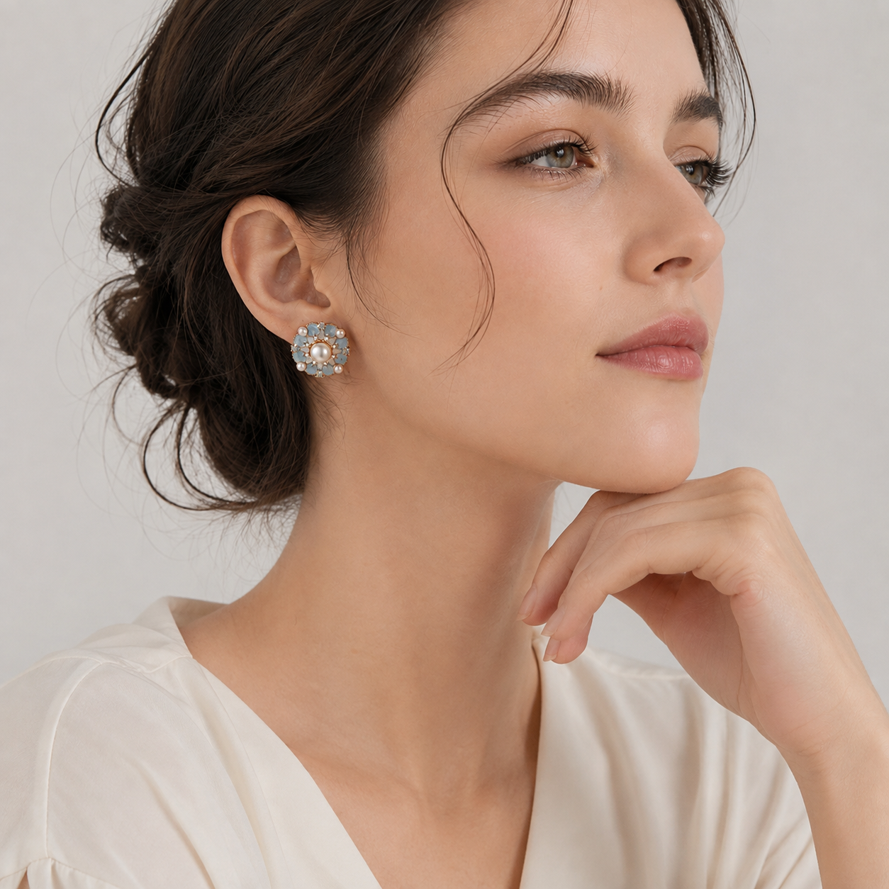 Romantic Blossom Pearl Earrings