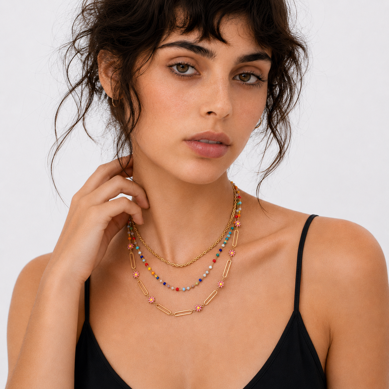 Playful Daisy Layered Necklace