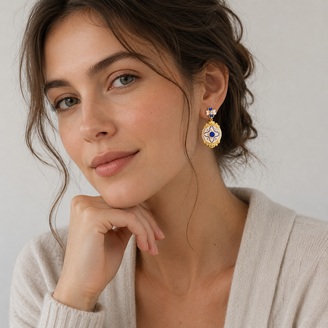 Regal Floral Drop Earrings