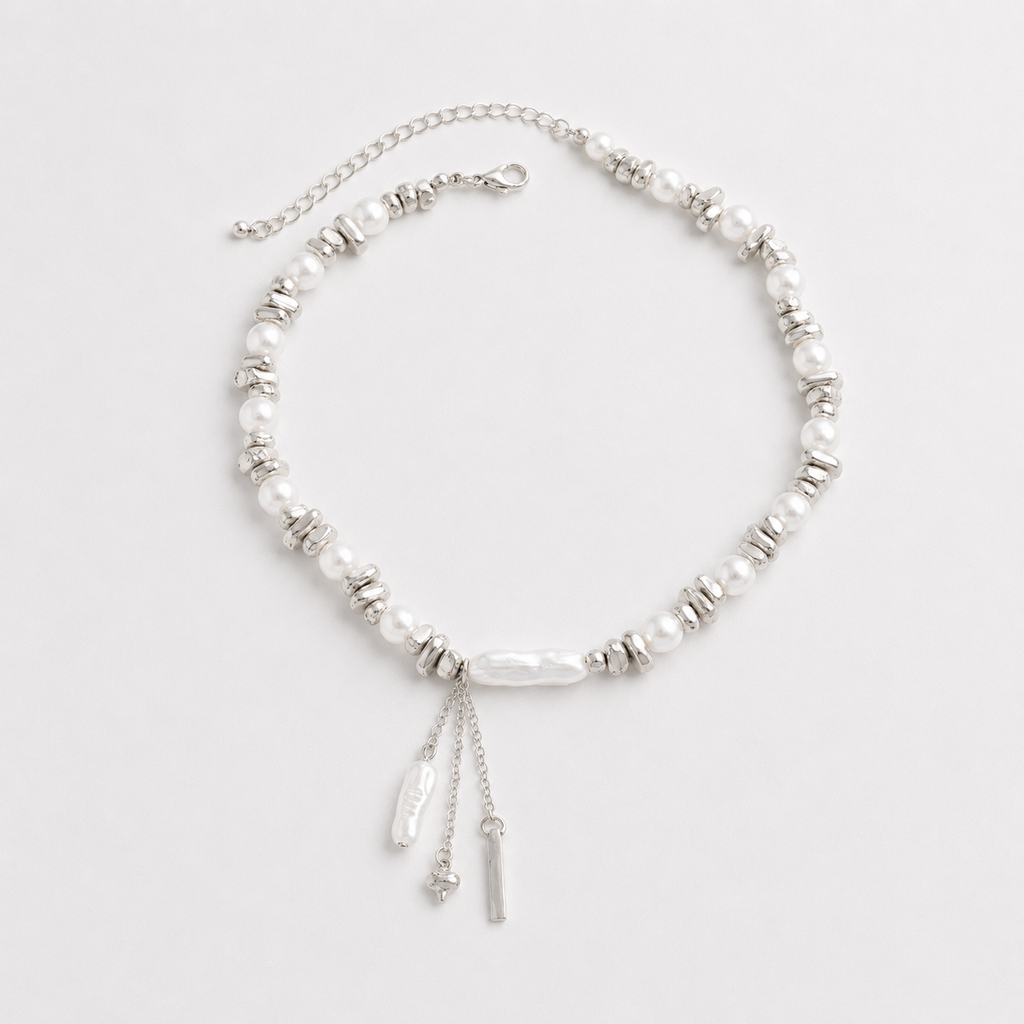 Baroque Beaded Drop Choker