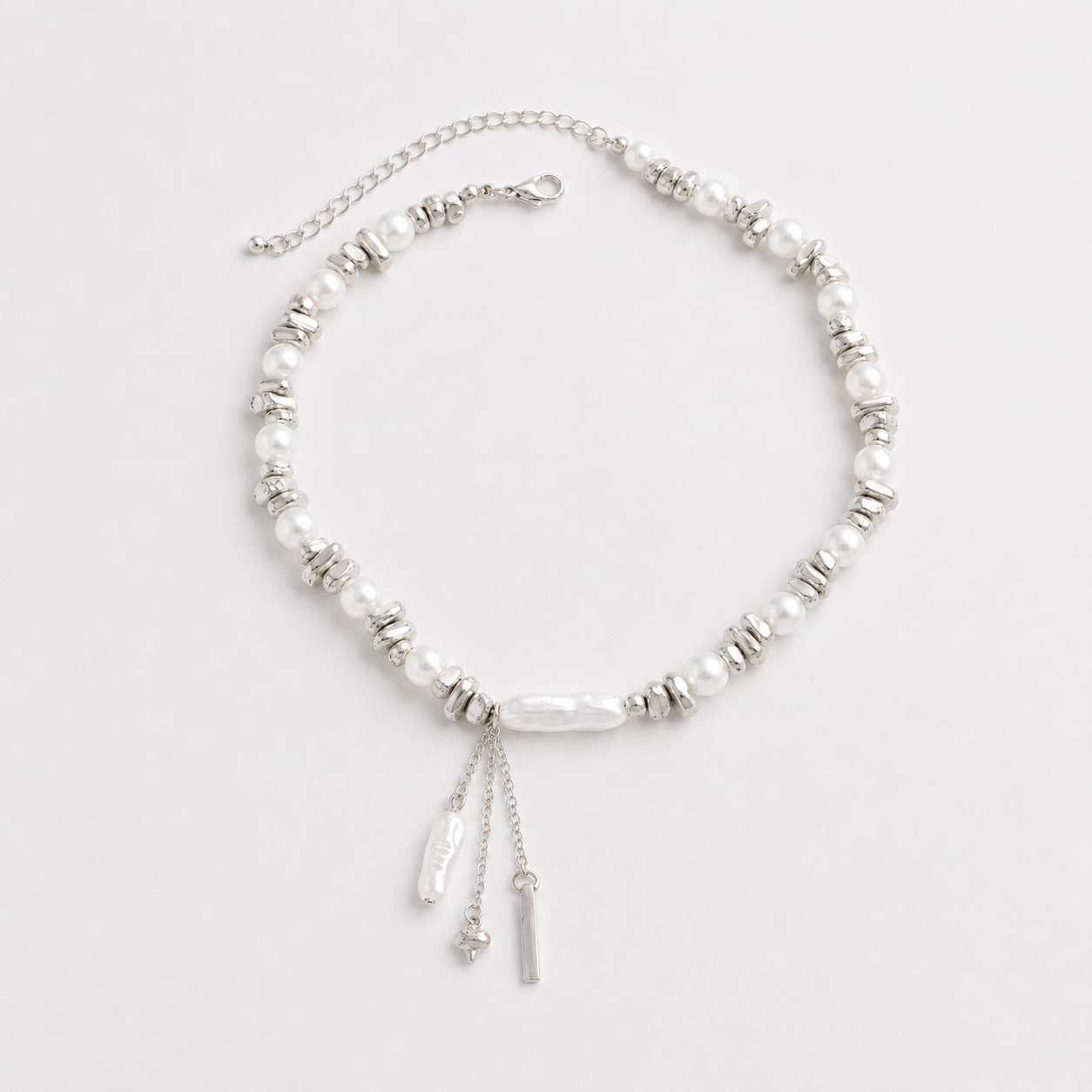 Baroque Beaded Drop Choker