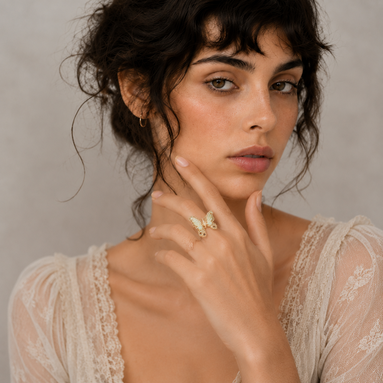 Whimsical Butterfly Statement Ring