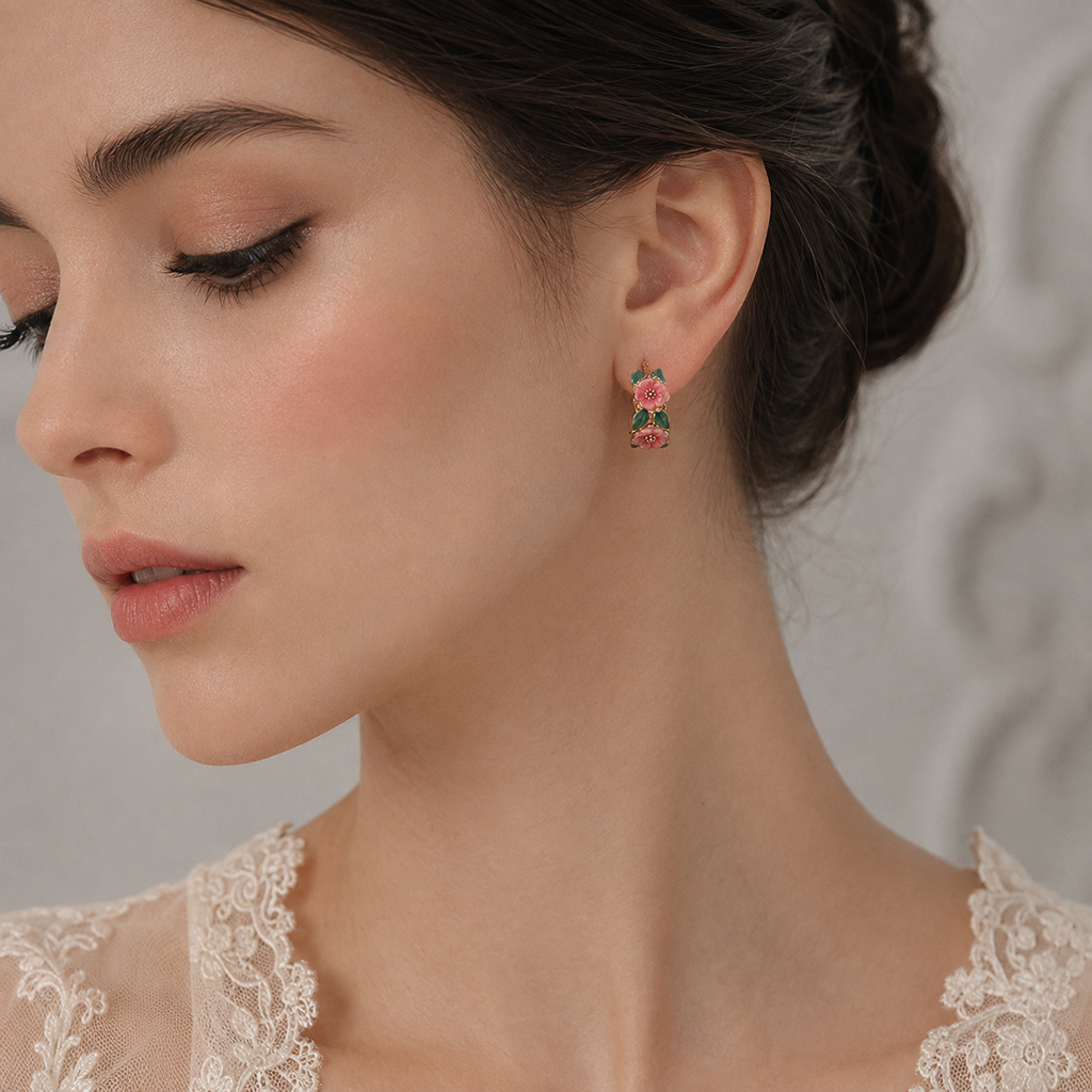 Romantic Floral Pearl Earrings