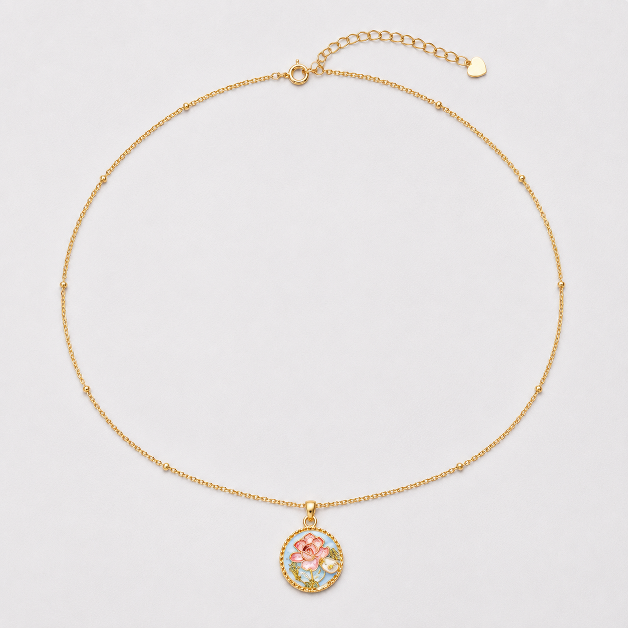 Vintage Oval Pendant Necklace
