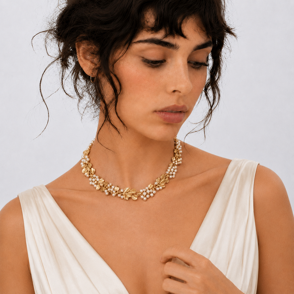 Poetic Floral Collar Necklace