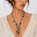 Vintage Floral Charm Necklace