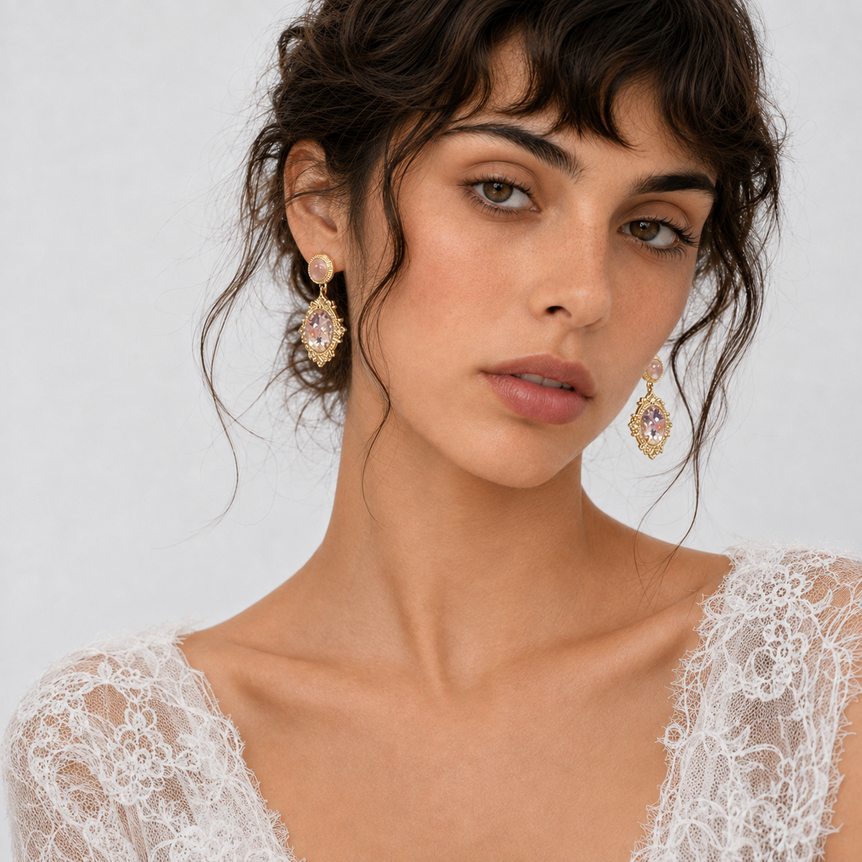 Regal Cameo Drop Earrings