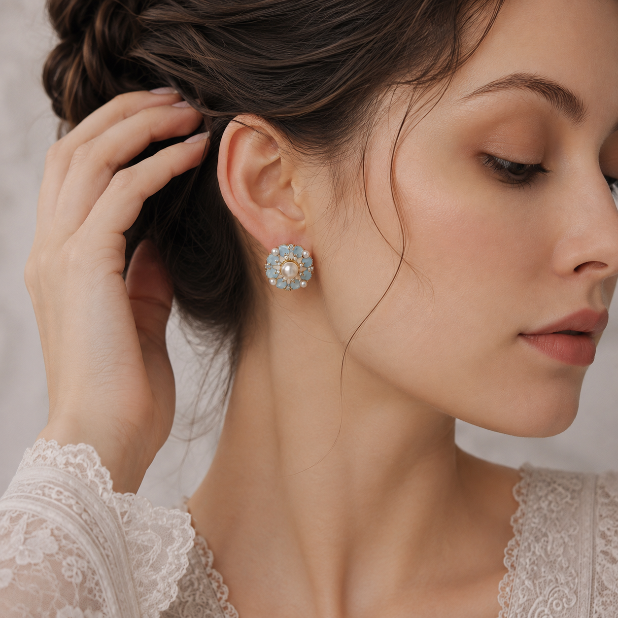 Romantic Blossom Pearl Earrings