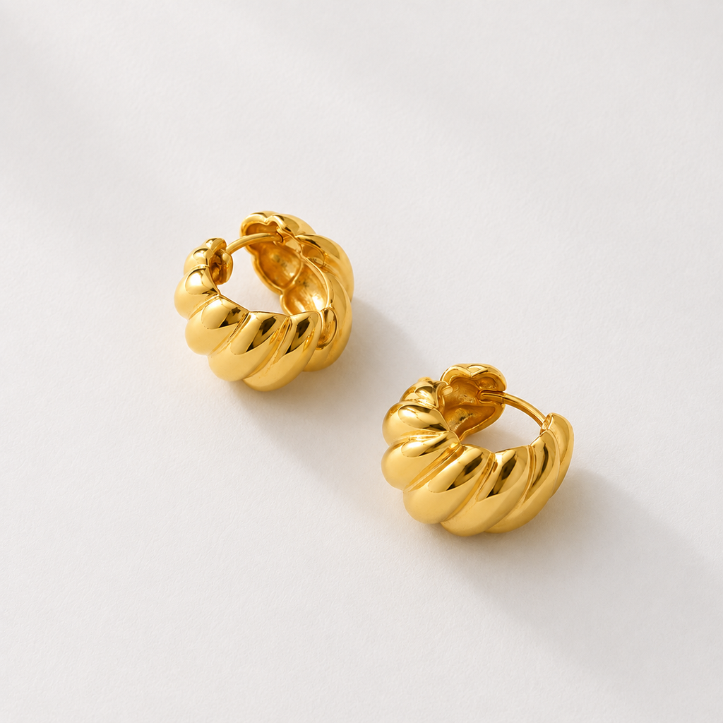 Refined Sculptural Hoop Earrings