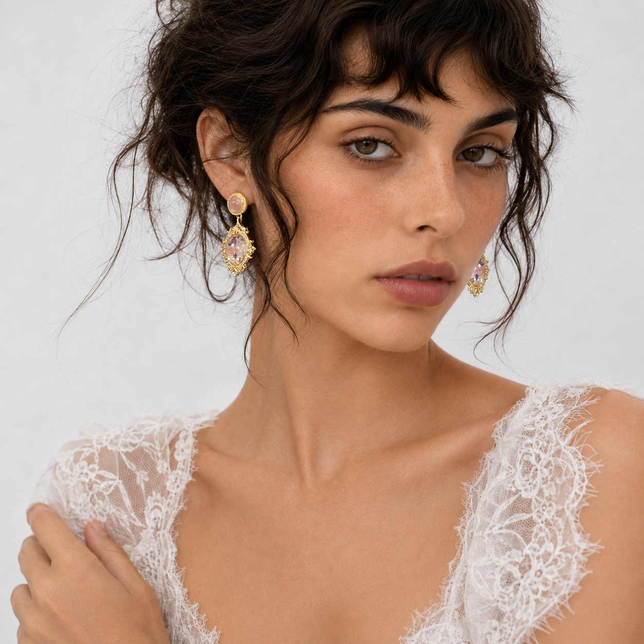 Regal Cameo Drop Earrings
