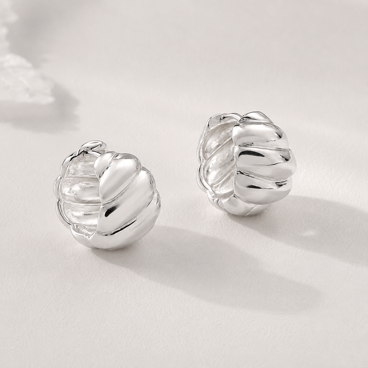 Refined Sculptural Hoop Earrings